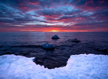 A Peaceful Winter Retreat on Lake Superior